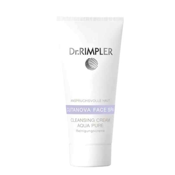 Dr. Rimpler Cutanova Face Spa Cleansing Cream Aqua Pure Reinigungscreme in weißer Tube.