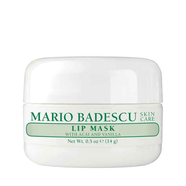 Mario Badescu Lip Mask mit Acai und Vanille, 14g, weiße Dose.