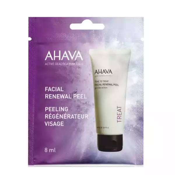 AHAVA Facial Renewal Peel Einwegmaske, 8 ml, lila Verpackung mit Tube, Peeling für das Gesicht.