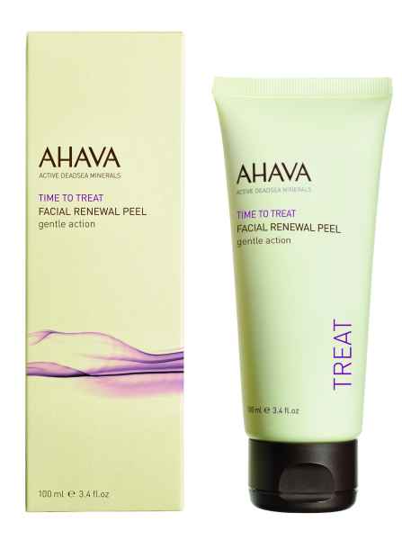 AHAVA Time to Treat Facial Renewal Peel, 100 ml Tube und Verpackung, sanfte Wirkung, aktive Mineralien aus dem Toten Meer.