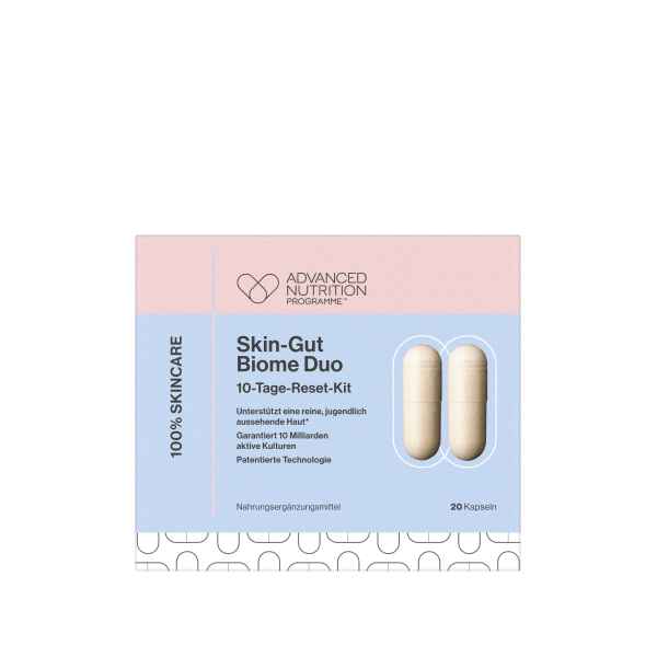 probiotika haut, advanced nutrition, skin clear biome