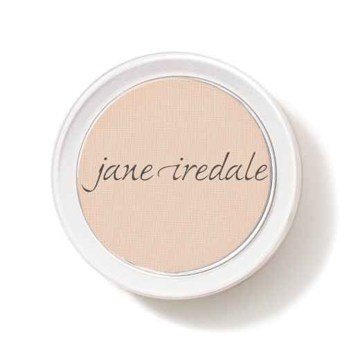 Jane Iredale Pressed Powder Refill in natürlichem Farbton, runde Verpackung, auf weißem Hintergrund.