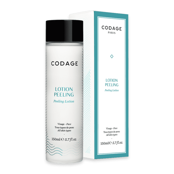 Codage Paris Lotion Peeling 150ml Flasche und Verpackung, Peeling-Lotion für alle Hauttypen.