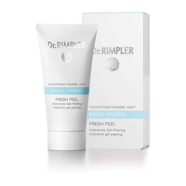 Dr. Rimpler Basic Hydro Fresh Peel Intensives Gel-Peeling, Tube und Verpackung.