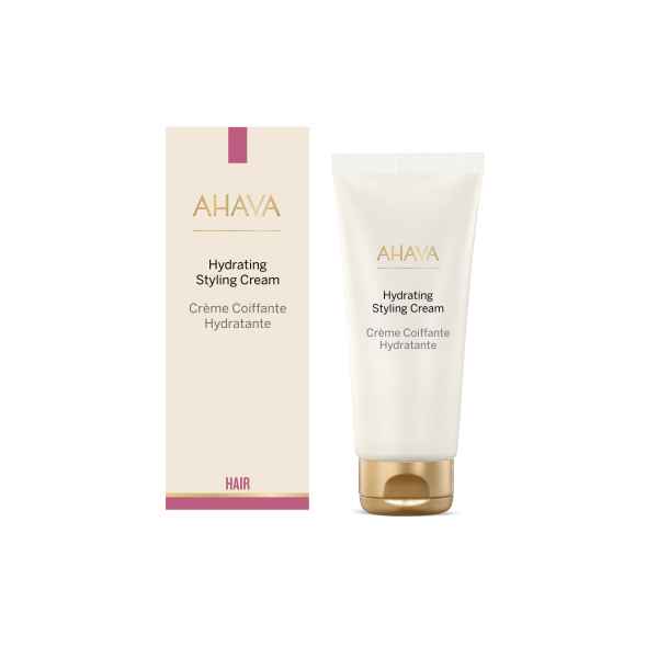 AHAVA Hydrating Styling Cream, 100 ml Tube und Verpackung, Creme Coiffante Hydratante für Haare.