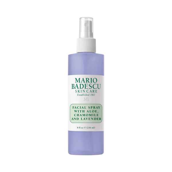 Flasche Mario Badescu Gesichtsspray mit Aloe, Kamille und Lavendel, 236 ml.