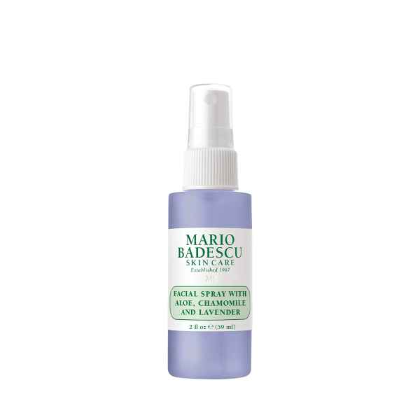 Flasche Mario Badescu Gesichtsspray mit Aloe, Kamille und Lavendel, 59 ml.