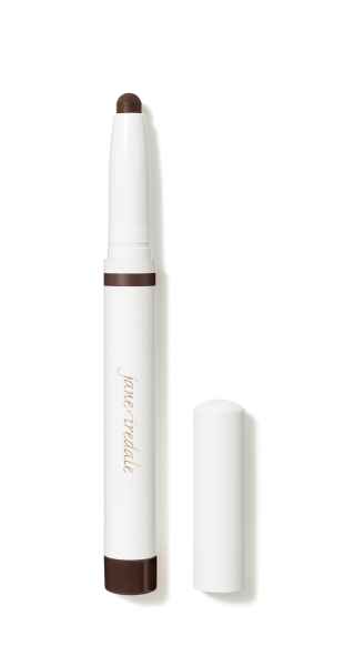 Jane Iredale ColorLuxe Lidschattenstift in Braun mit abgenommenem Deckel.