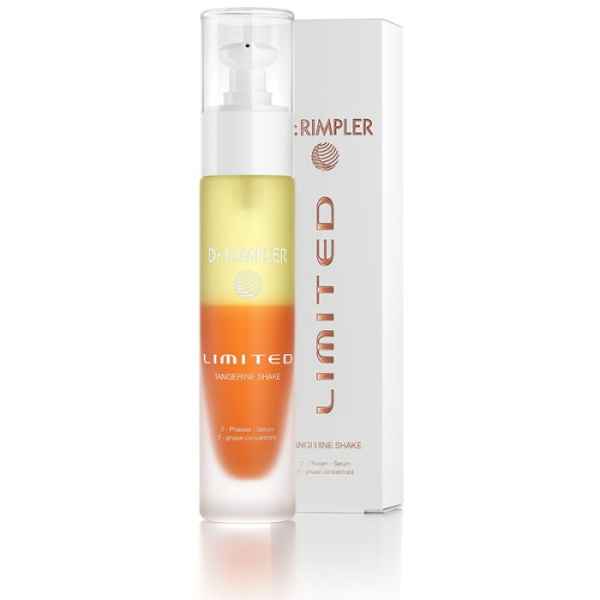 Dr. Rimpler Limited Tangerine Shake Serum in Flasche und Verpackung.