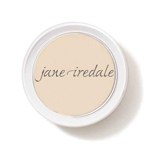 Jane Iredale Pressed Powder Refill in Bisque, runde Dose, beige Farbe.